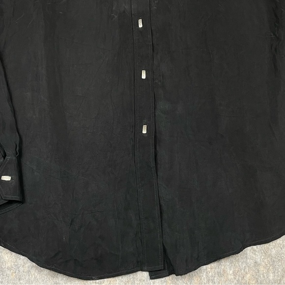 Vtg Longhorn Niver Western Wear Rhinestone Etched Buttons Western Chic Shirt 2XL - Picture 5 of 15